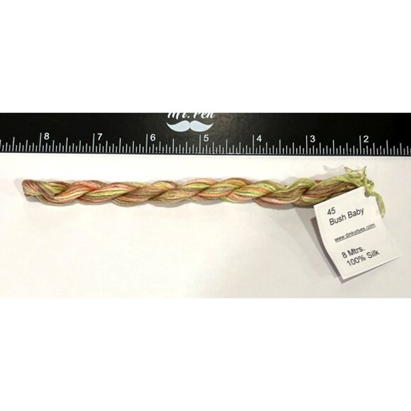 Dinky Dyes #45 Bush Baby 100% Silk Embroidery Thread 8 Mtrs Cross Stitch - Picture 2 of 2